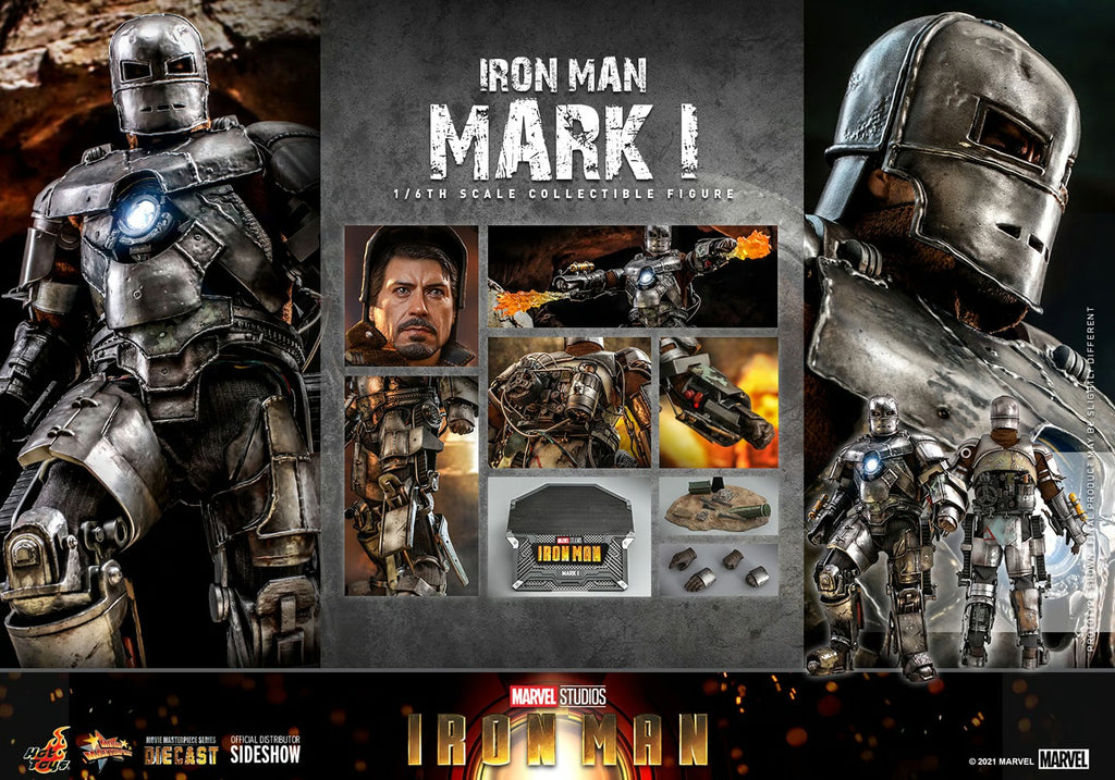 Hot Toys 1/6 Marvel Iron Man Iron Man Mark I Diecast Sixth Scale Figure MMS605-D40