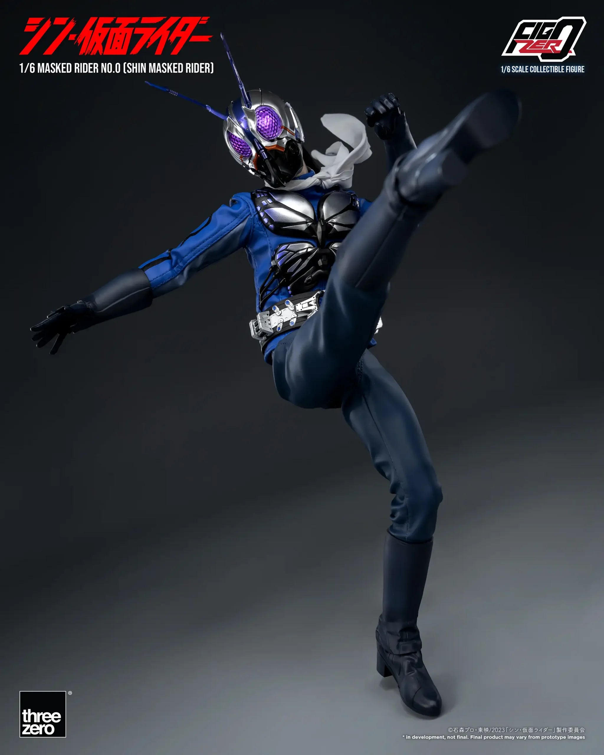 Mask Rider Zero Three ThreeZero FigZero 1/6 Shin Kamen Rider Masked Rider No.0 Scale Figure