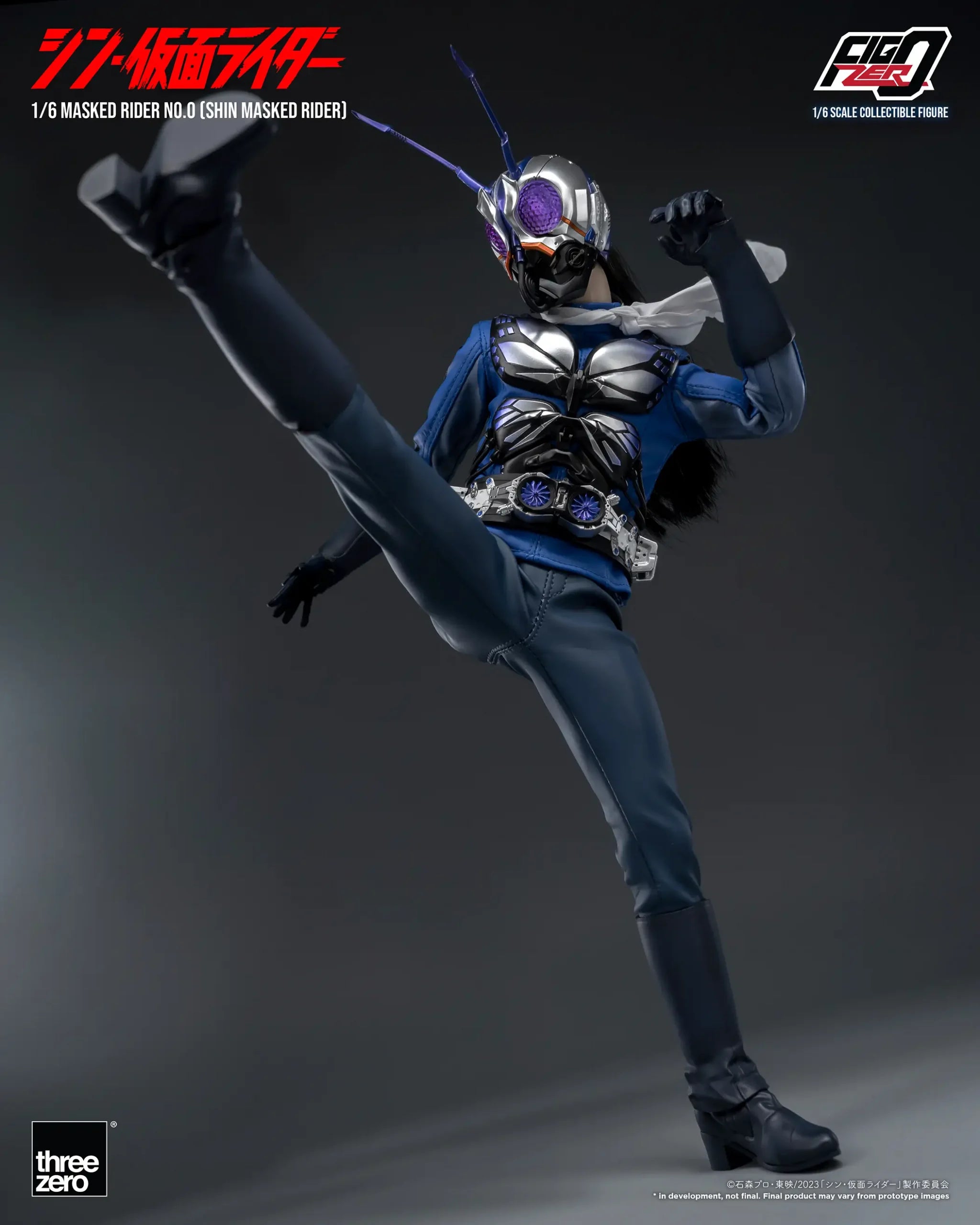 Mask Rider Zero Three ThreeZero FigZero 1/6 Shin Kamen Rider Masked Rider No.0 Scale Figure