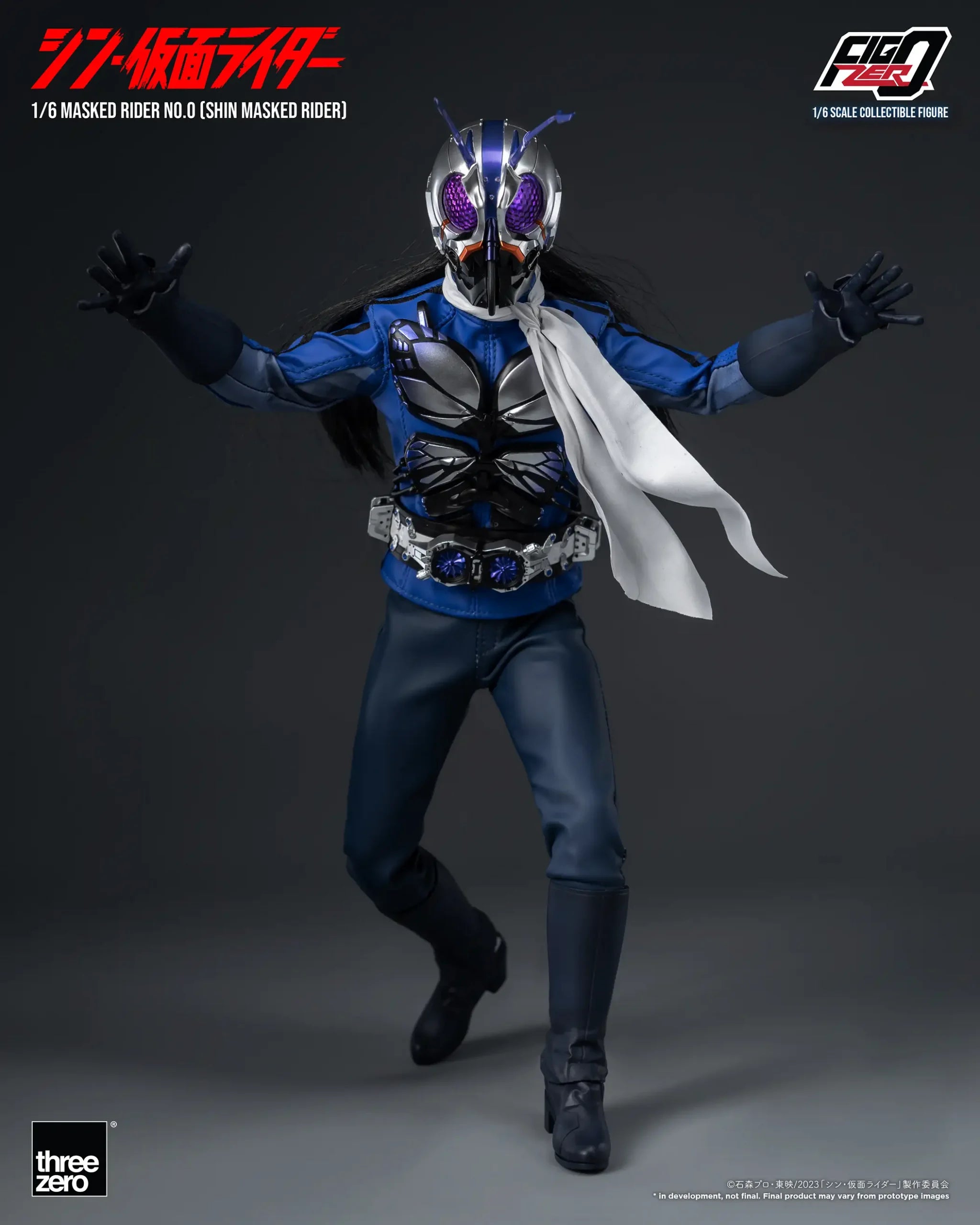Mask Rider Zero Three ThreeZero FigZero 1/6 Shin Kamen Rider Masked Rider No.0 Scale Figure