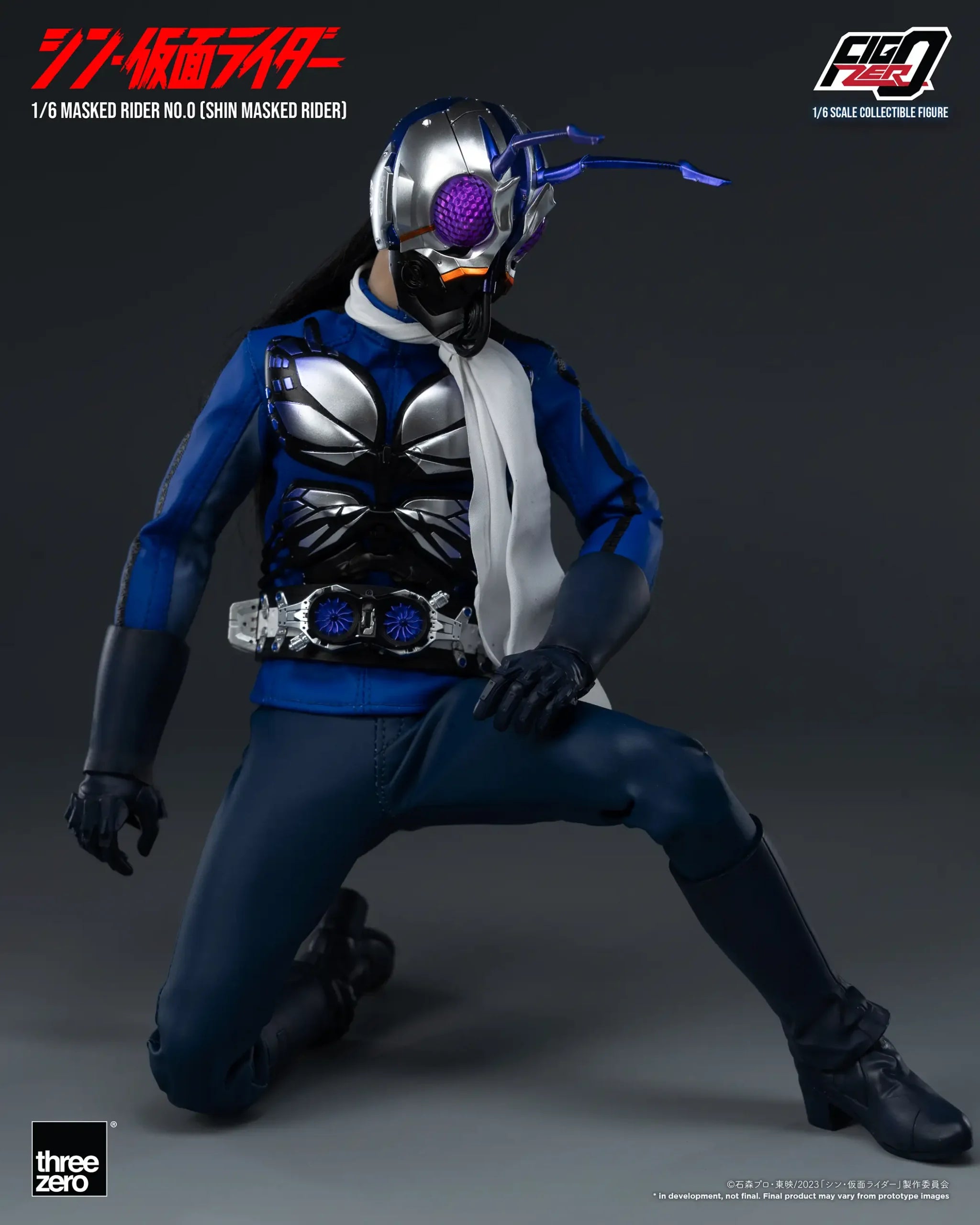 Mask Rider Zero Three ThreeZero FigZero 1/6 Shin Kamen Rider Masked Rider No.0 Scale Figure