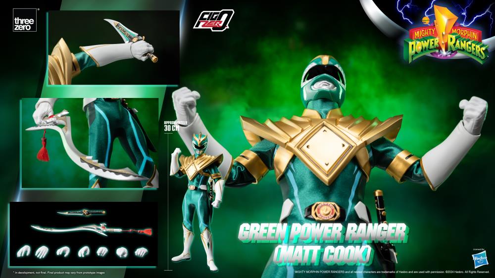 ThreeZero FigZero 1/6 Mighty Morphin Power Rangers Green Ranger (Matt Cook Ver.) PX Previews Limited Sixth Scale Figure