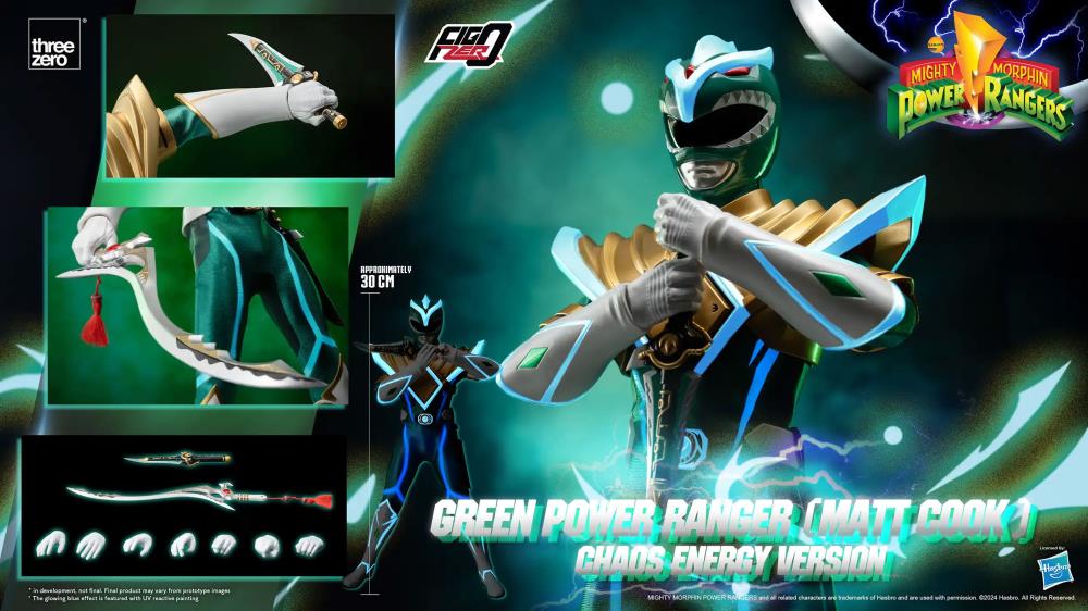 ThreeZero FigZero 1/6 Mighty Morphin Power Rangers Green Ranger (Matt Cook Chaos Energy Ver.) PX Previews Limited Sixth Scale Figure