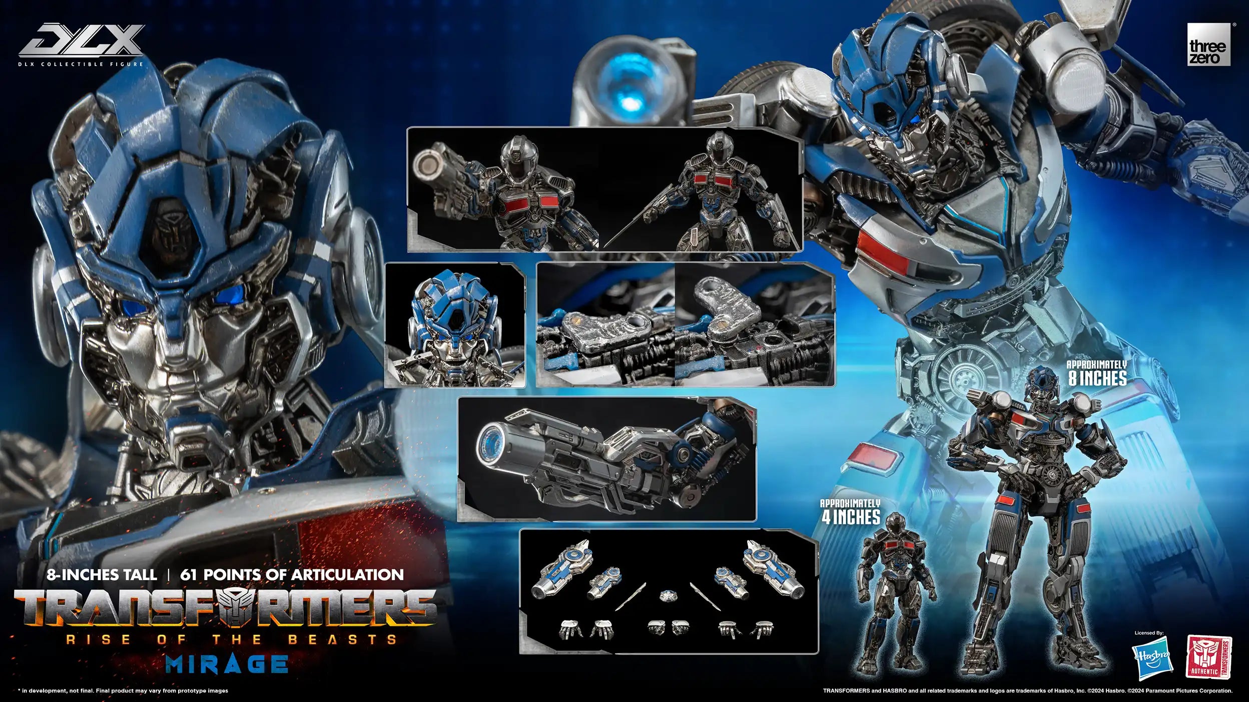 ThreeZero Transformers: Rise of the Beasts Mirage DLX Action Figure