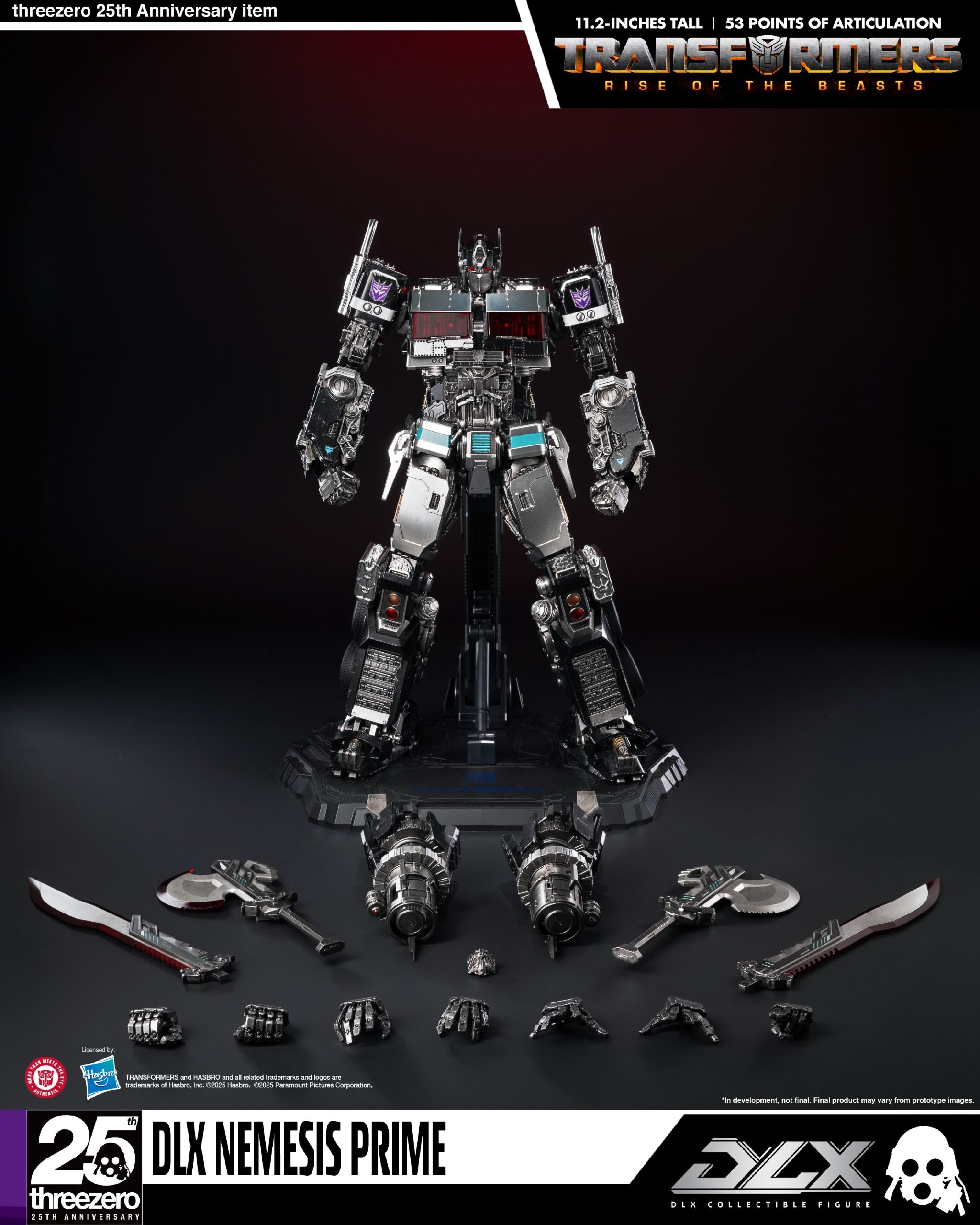 ThreeZero Transformers: Rise of the Beasts Nemesis Prime DLX Action Figure