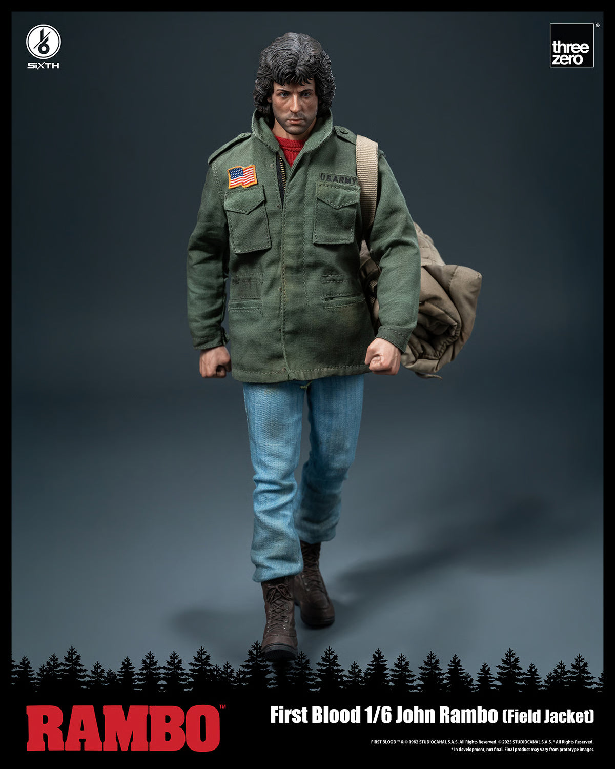 ThreeZero 1/6 First Blood John Rambo (Field Jacket) Sixth Scale Figure