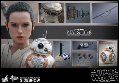 Hot Toys 1/6 Star Wars Episode VII The Force Awakens Rey and BB8 Set Sixth Scale MMS337