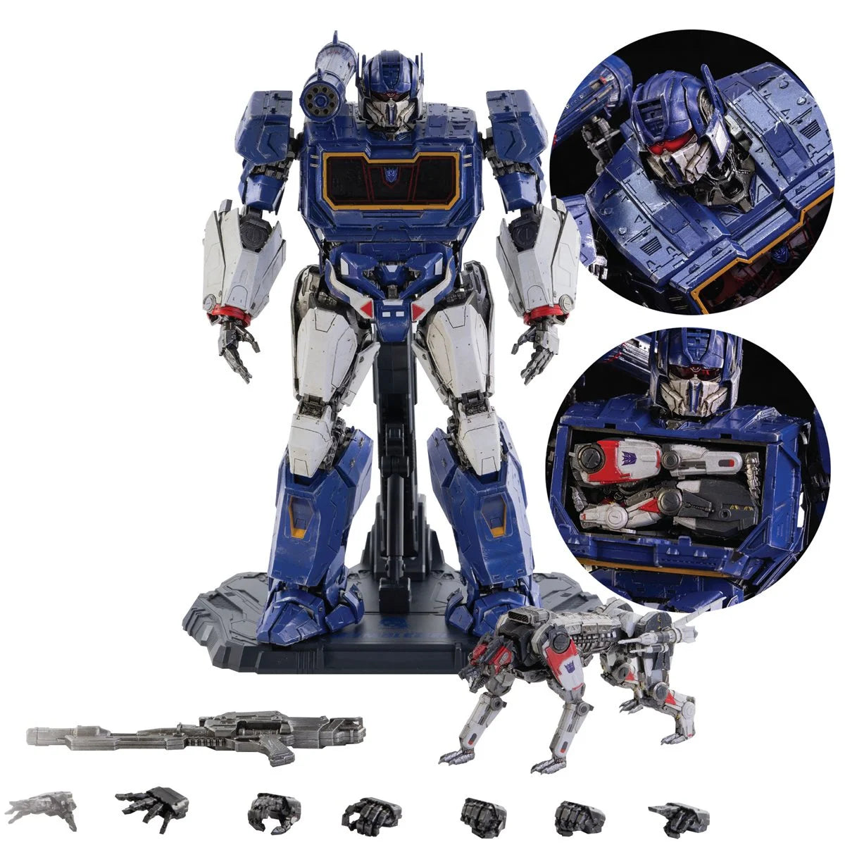 ThreeZero Transformers Bumblebee Movie Soundwave and Ravage DLX Scale Figure