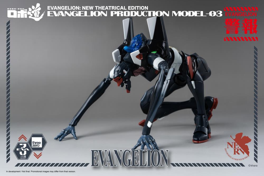 Eva Model 3 ThreeZero Evangelion ROBO-DOU Production Eva Model-03 Unit 3 Action Fi
