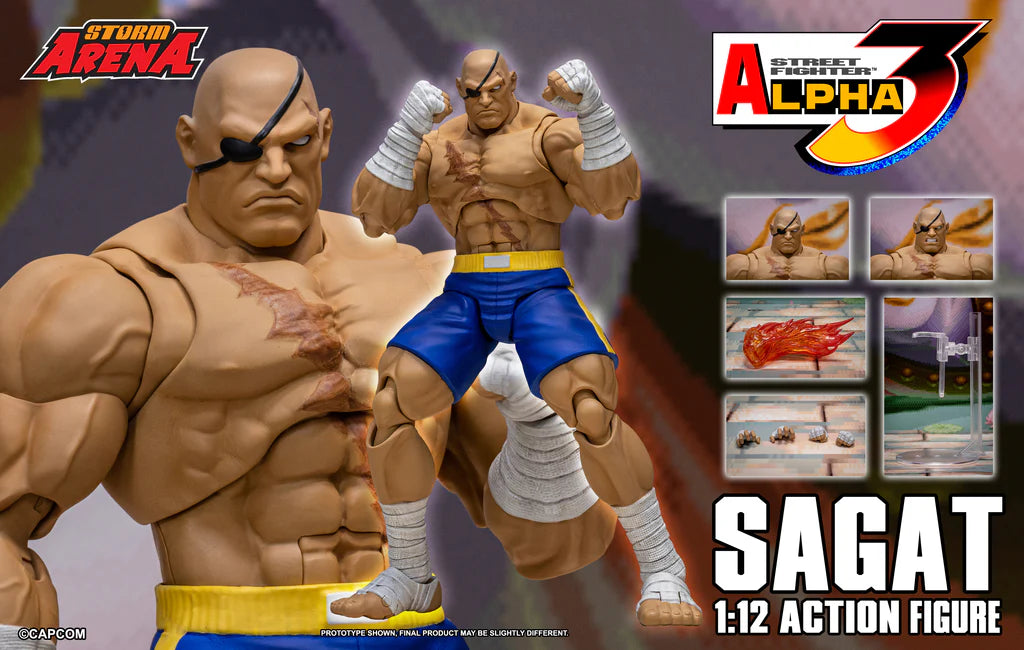 Storm Arena 1/12 Street Fighter Alpha 3 Sagat Scale Action Figure