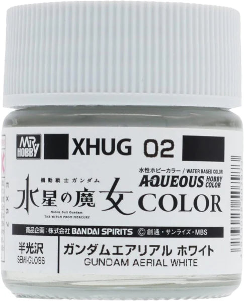 Mr. Hobby Aqueous Hobby Color Witch From Mercury XHUG02 Gundam Aerial White Semi Gloss 10ml Bottle