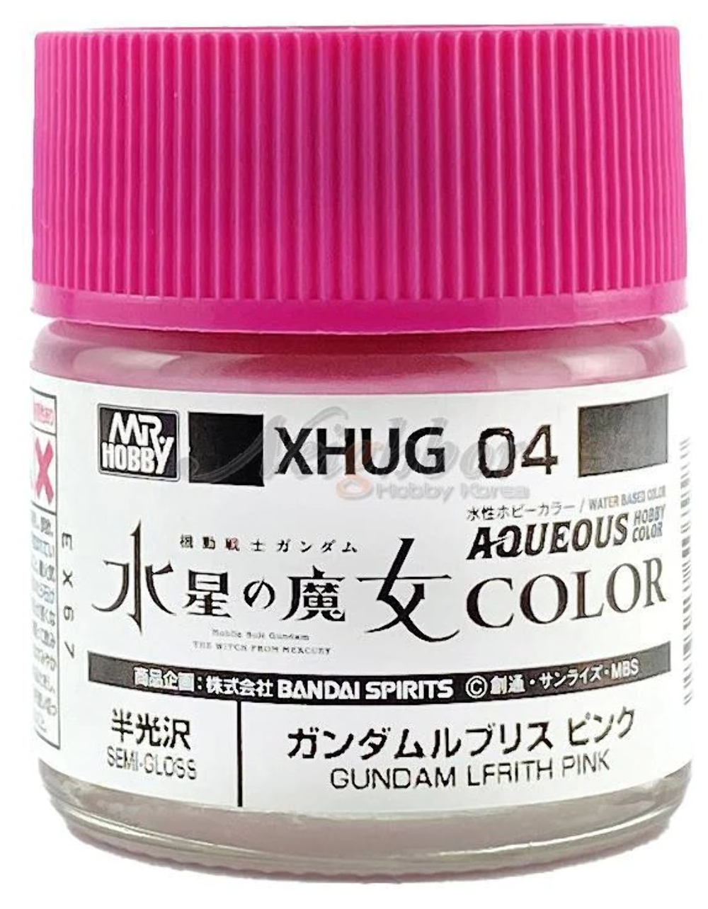 Mr. Hobby Aqueous Hobby Color Witch From Mercury XHUG04 Gundam Lfrith Pink Semi Gloss 10ml Bottle