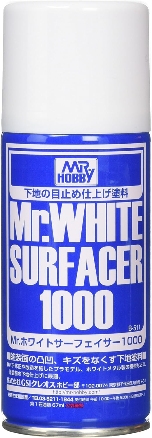 Mr. Hobby Mr. White Surfacer 1000 Spray 170ml B511 B-511 Model Kit