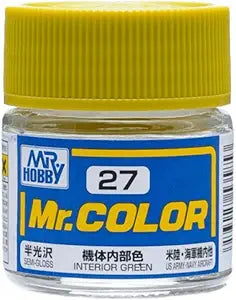 Mr. Hobby Mr. Color C27 Semi-Gloss Interior Green 10ml Bottle