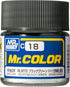 Mr. Hobby Mr. Color C18 Semi-Gloss RLM70 Black Green 10ml Bottle