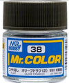 Mr. Hobby Mr. Color C38 Flat Olive Drab (2) 10ml Bottle