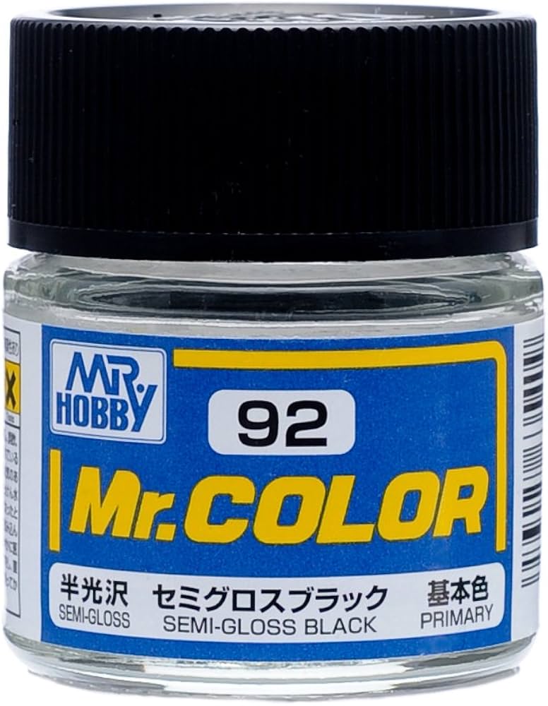 Mr. Hobby Mr. Color C92 Semi-Gloss Black 10ml Bottle