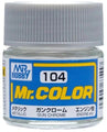 Mr. Hobby Mr. Color C104 Metallic Gloss Gun Chrome 10ml Bottle