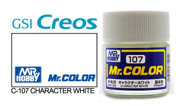 Mr. Hobby Mr. Color C107 Semi-Gloss Character White 10ml Bottle