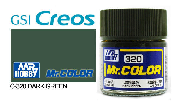 Mr. Hobby Mr. Color C320 Semi-Gloss Dark Green 10ml Bottle