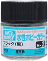 Mr. Hobby Aqueous Hobby Color H2 Gloss Black 10ml Bottle