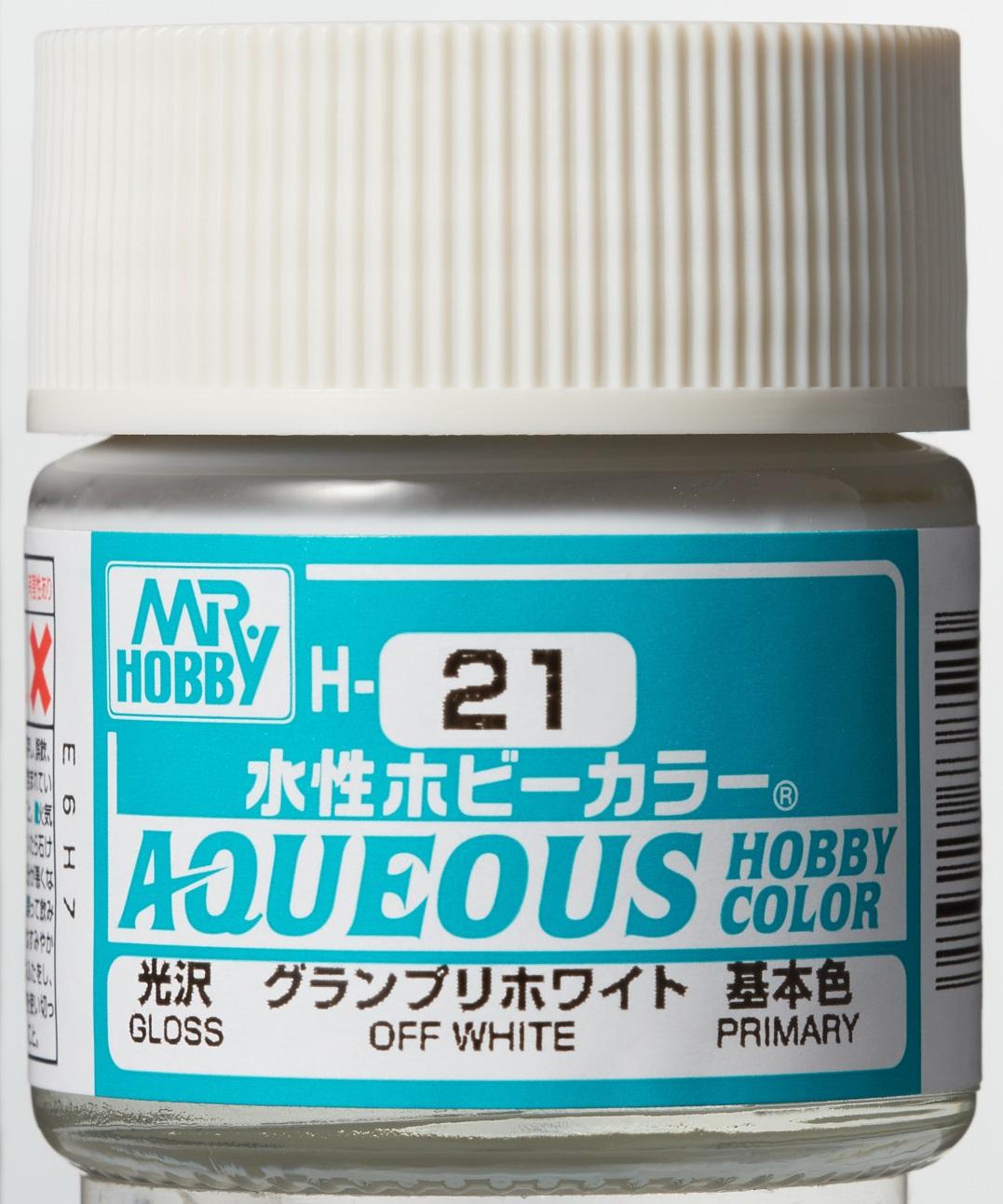 Mr. Hobby Aqueous Hobby Color H21 Gloss Off White 10ml Bottle