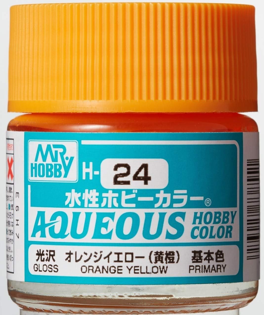 Mr. Hobby Aqueous Hobby Color H24 Gloss Orange Yellow 10ml Bottle