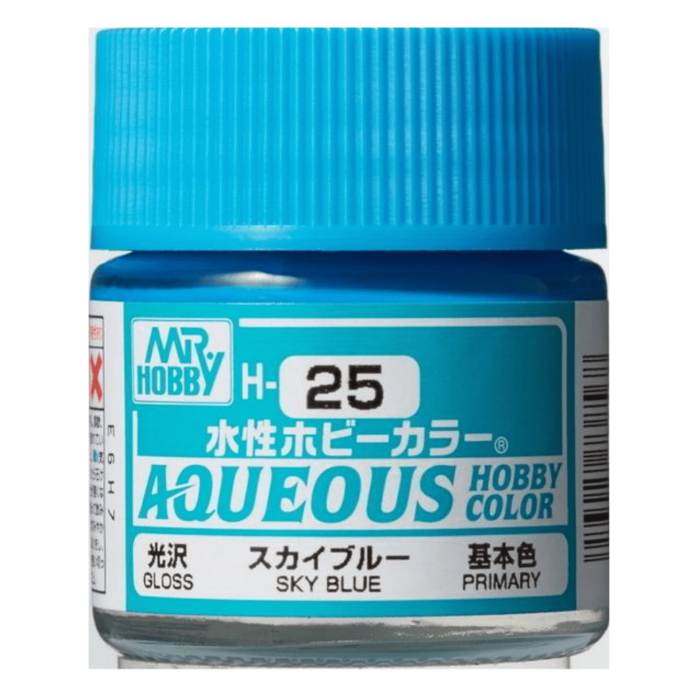 Mr. Hobby Aqueous Hobby Color H25 Gloss Sky Blue 10ml Bottle
