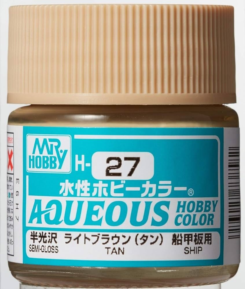 Mr. Hobby Aqueous Hobby Color H27 Semi-Gloss Tan 10ml Bottle