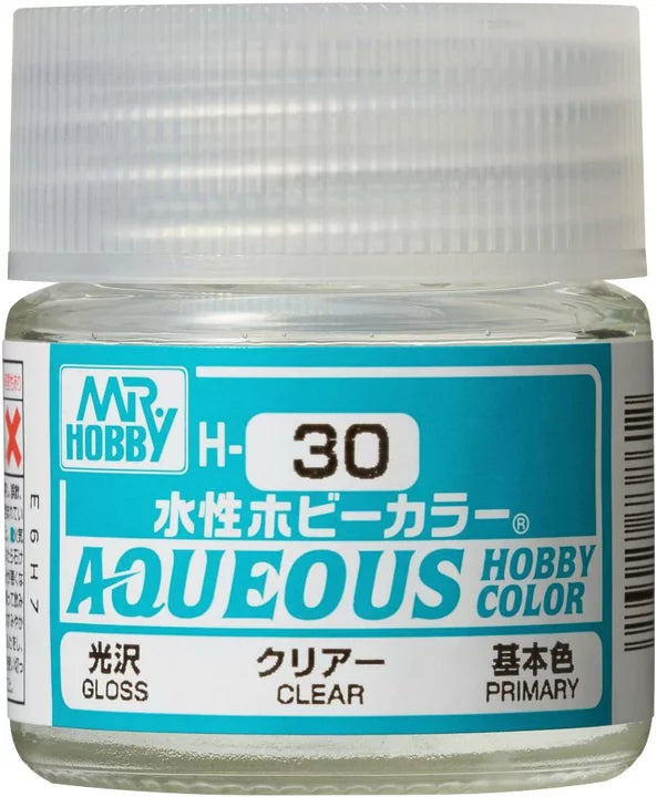 Mr. Hobby Aqueous Hobby Color H30 Gloss Clear 10ml Bottle