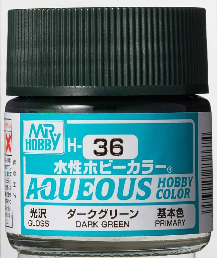 Mr. Hobby Aqueous Hobby Color H36 Gloss Dark Green 10ml Bottle