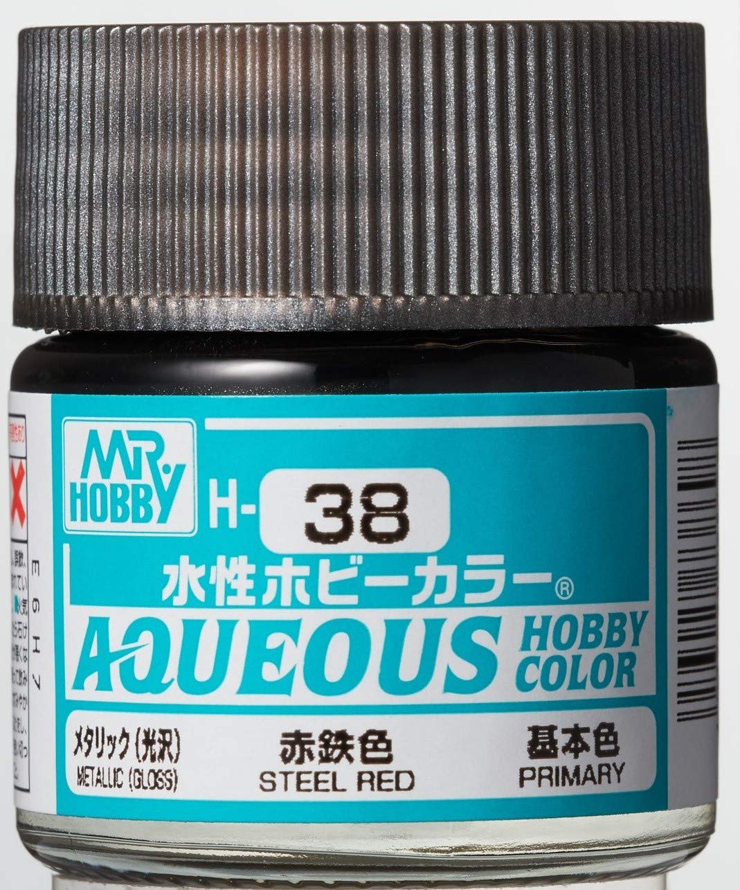 Mr. Hobby Aqueous Hobby Color H38 Metallic (Gloss) Steel Red 10ml Bottle