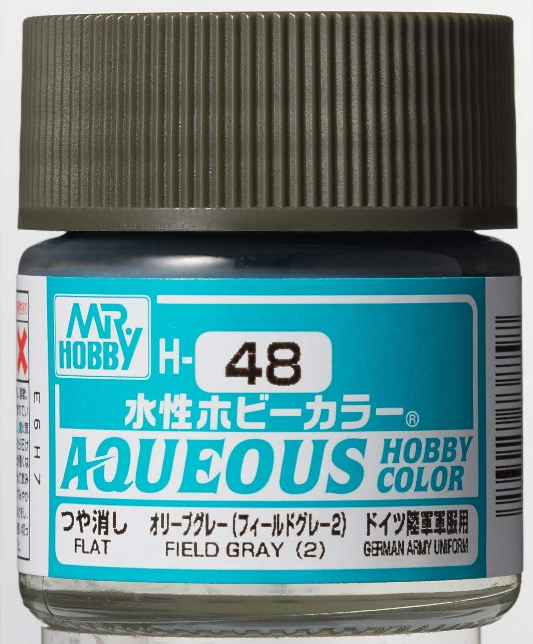 Mr. Hobby Aqueous Hobby Color H48 Flat Olive Gray (Field Gray 2) 10ml Bottle