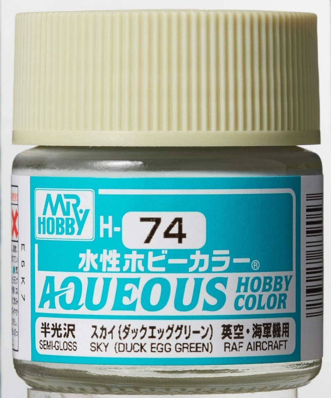 Mr. Hobby Aqueous Hobby Color H74 Semi-Gloss Sky (Duck Egg Green) 10ml Bottle