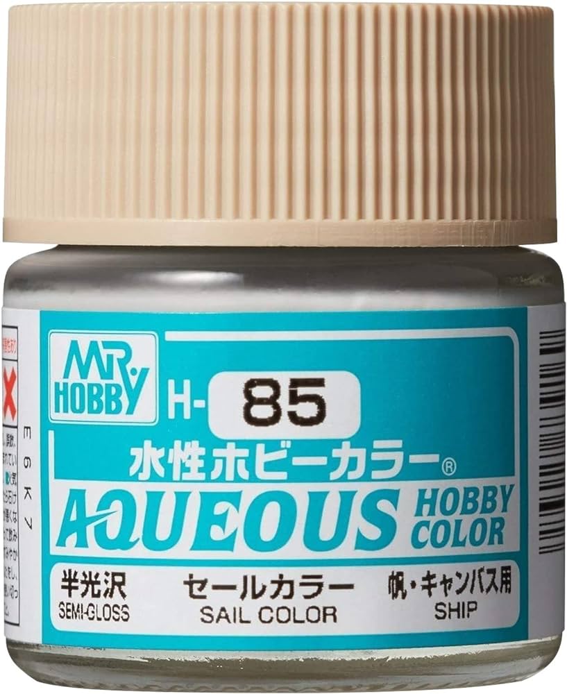 Mr. Hobby Aqueous Hobby Color H85 Semi Gloss Sail Color 10ml Bottle