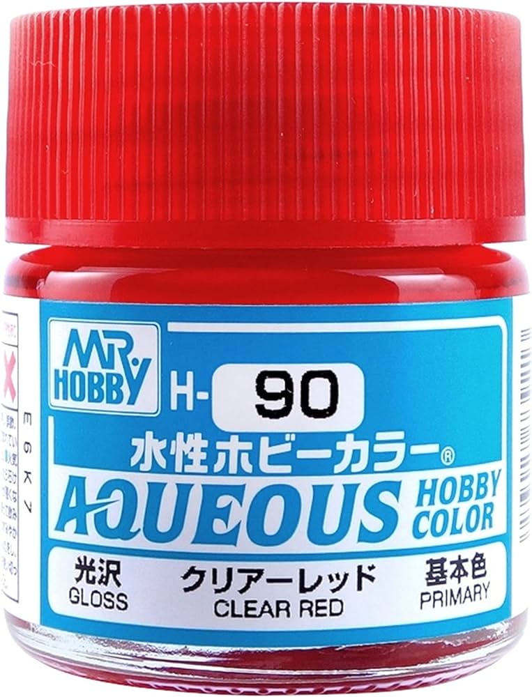 Mr. Hobby Aqueous Hobby Color H90 Gloss Clear Red 10ml Bottle
