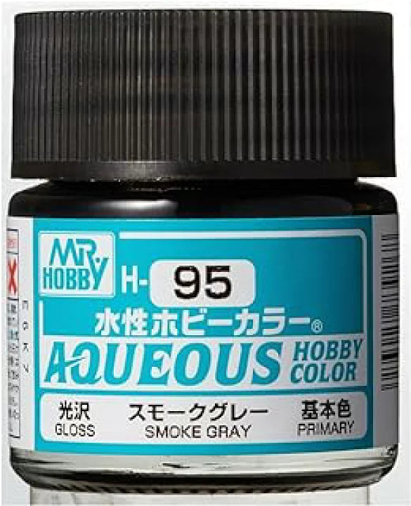 Mr. Hobby Aqueous Hobby Color H95 Gloss Smoke Gray 10ml Bottle