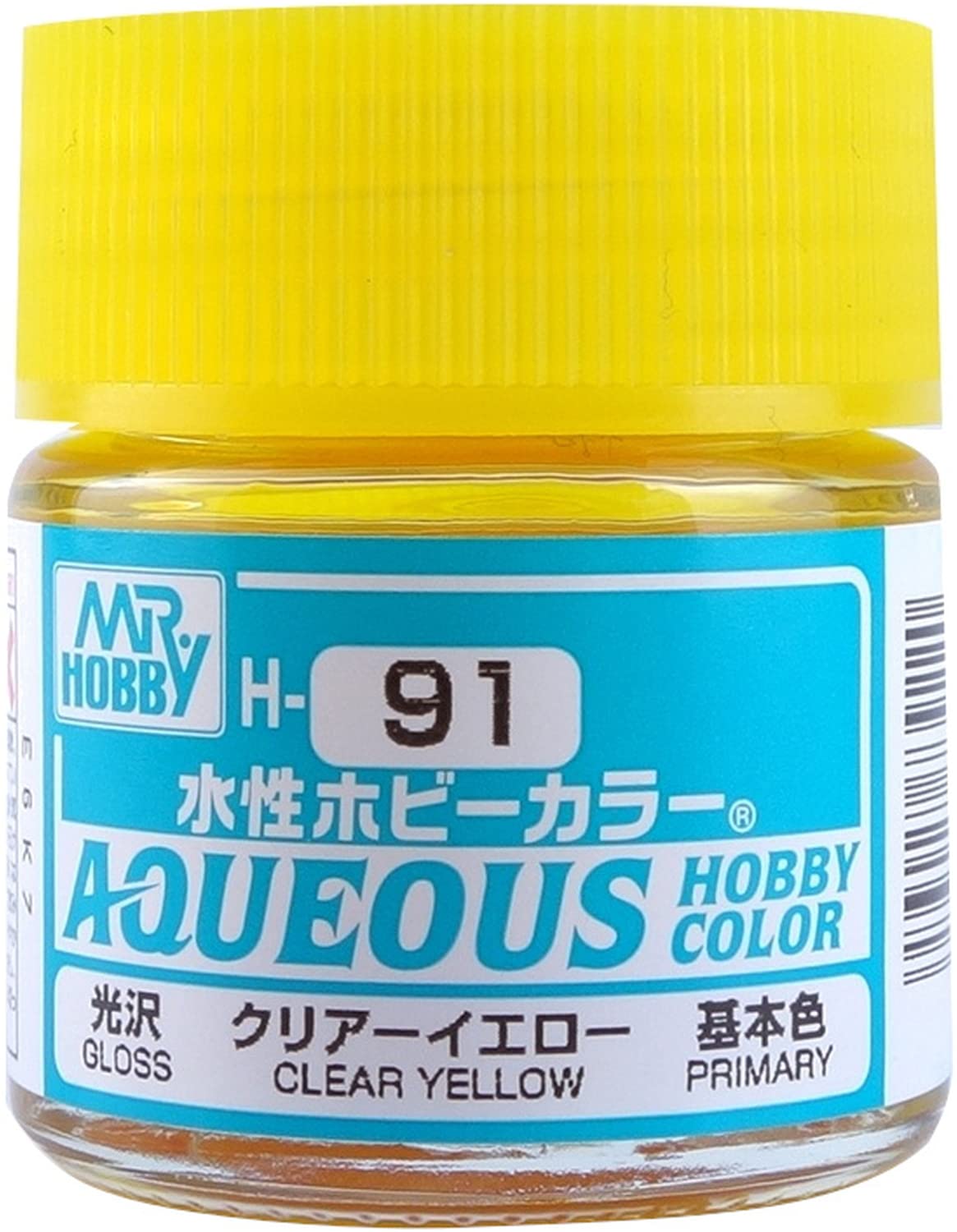 Mr. Hobby Aqueous Hobby Color H91 Gloss Clear Yellow 10ml Bottle