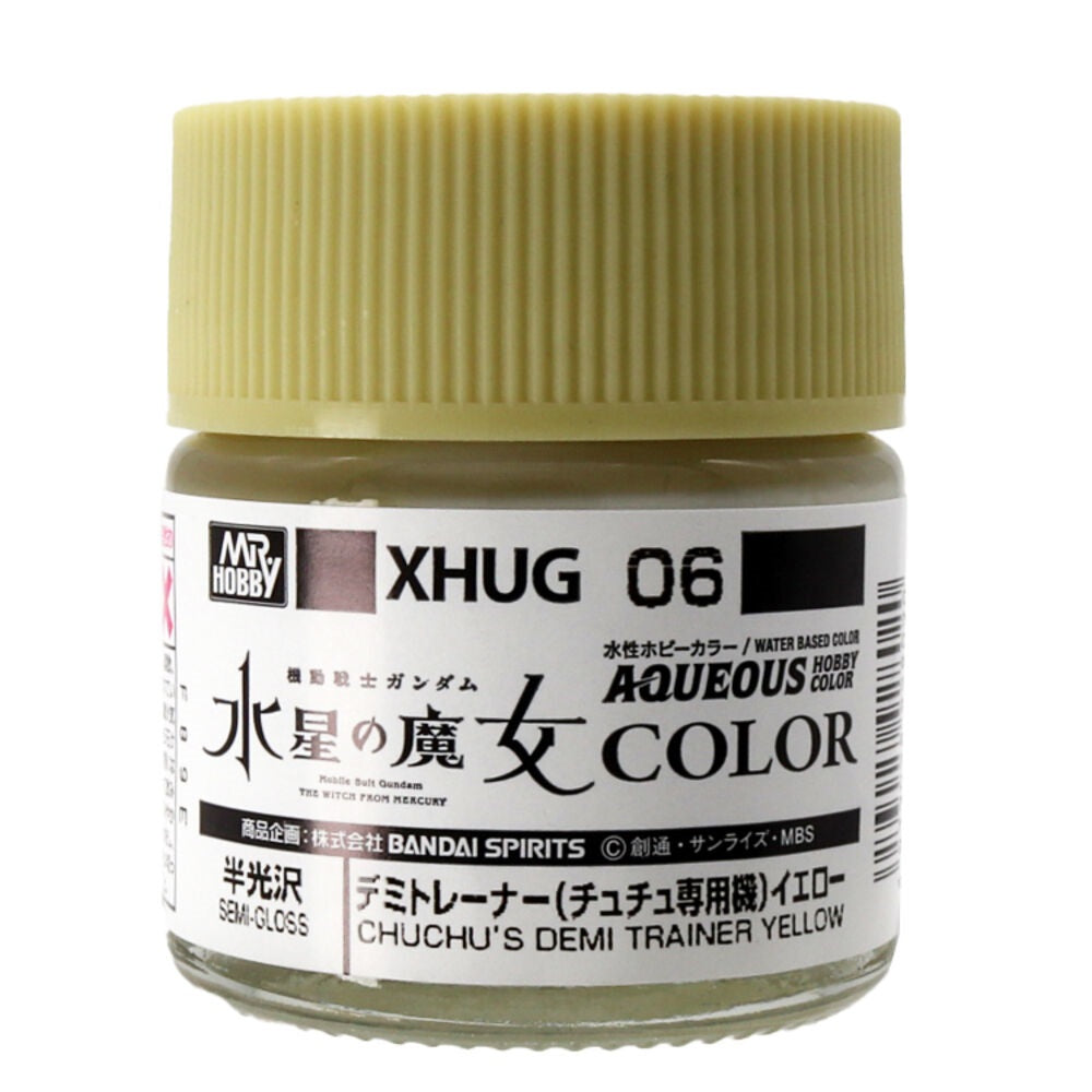 Mr. Hobby Aqueous Hobby Color Witch From Mercury XHUG06 ChuChu's Demi Trainer Yellow Semi Gloss 10ml Bottle