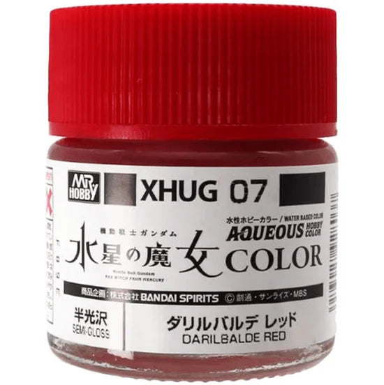 Mr. Hobby Aqueous Gundam Color Witch From Mercury XHUG07 Darilbalde Red 10ml Bottle
