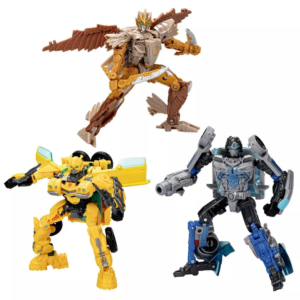 Hasbro Transformers Rise of the Beast Buzzworthy Bumblebee Jungle Mission 3 Pack Bumblebee, Airazor, Mirage Action Figure