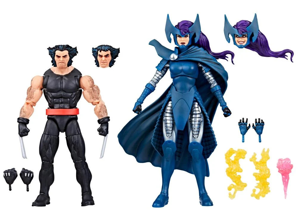 Marvel Legends Wolverine 50th Anniversary Wolverine and Psylocke 2 Pack Action Figure