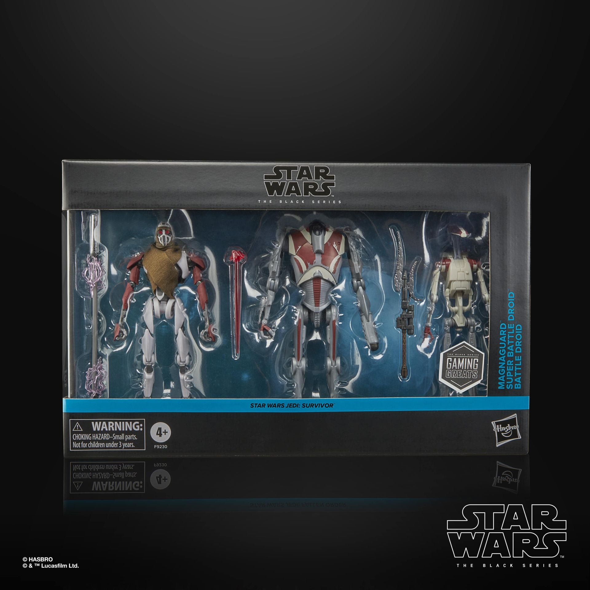 Hasbro Star Wars Black Series Jedi Survivors Magna Guard, Super Battle Droid, Battle Droid 3 pack 6 Inch Action Figure