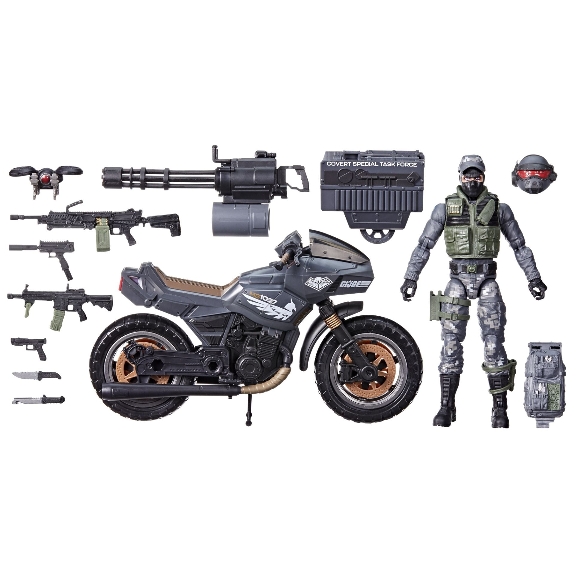 Hasbro G.I. Joe Classified Series #127 Night Force Jason Shockwave Faria and Night Pursuit Vehicle and Action Figure