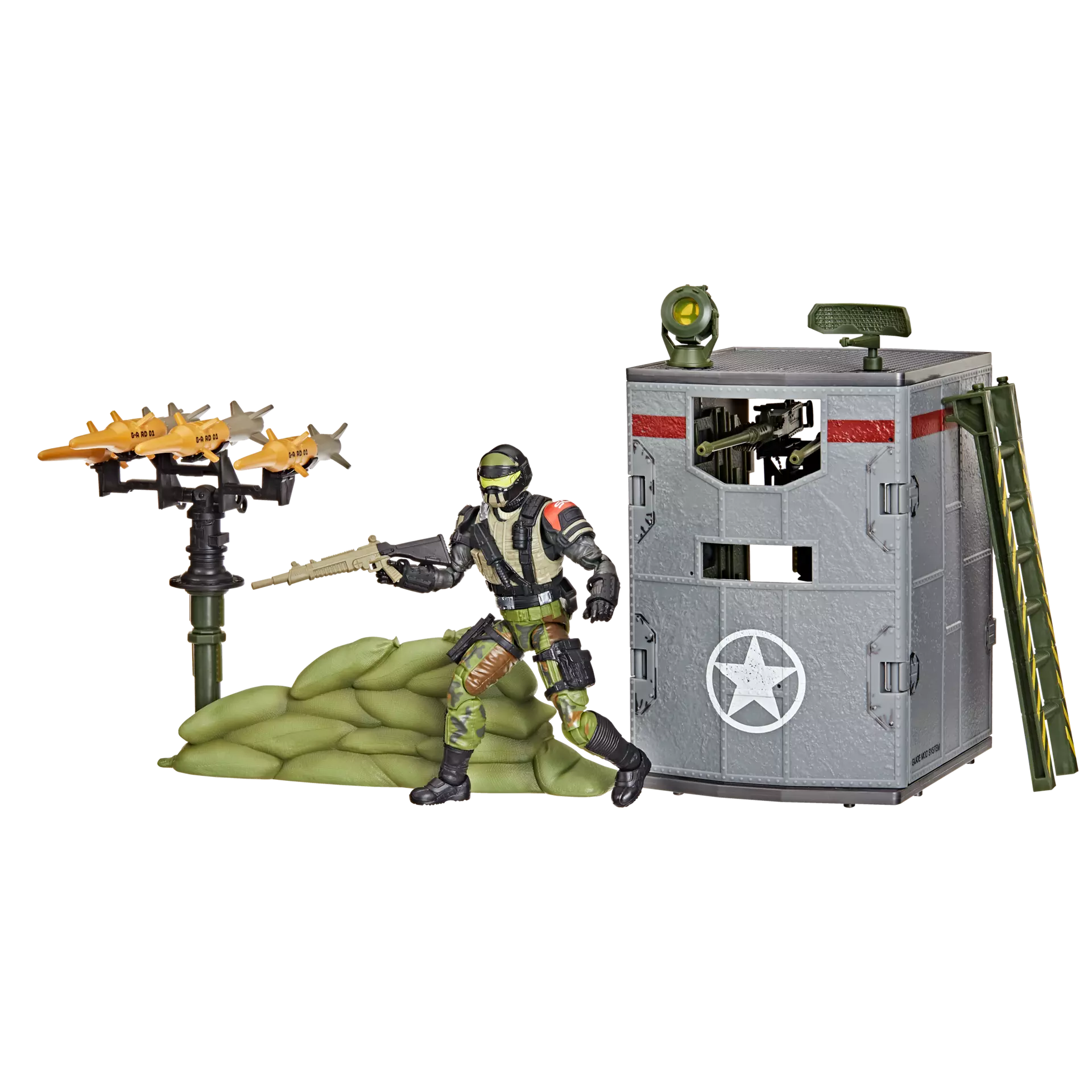 Hasbro G.I. Joe Classified Series #175 Steel Corps Sentry and Modular Defense Post Action Figure