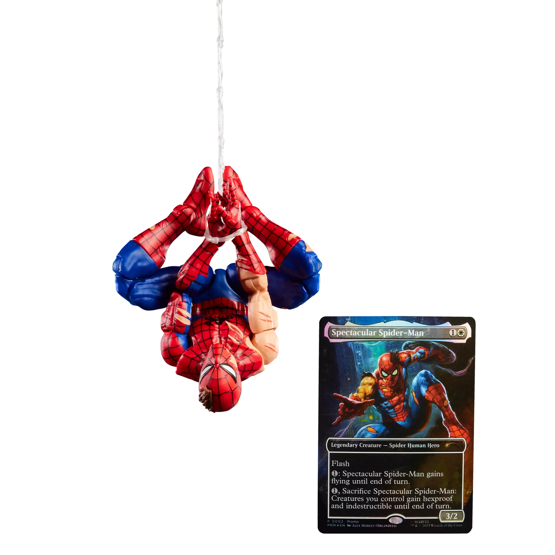 Marvel Legends Magic The Gathering Battle-Damaged Spider-Man Action Figure W/ MTG Card