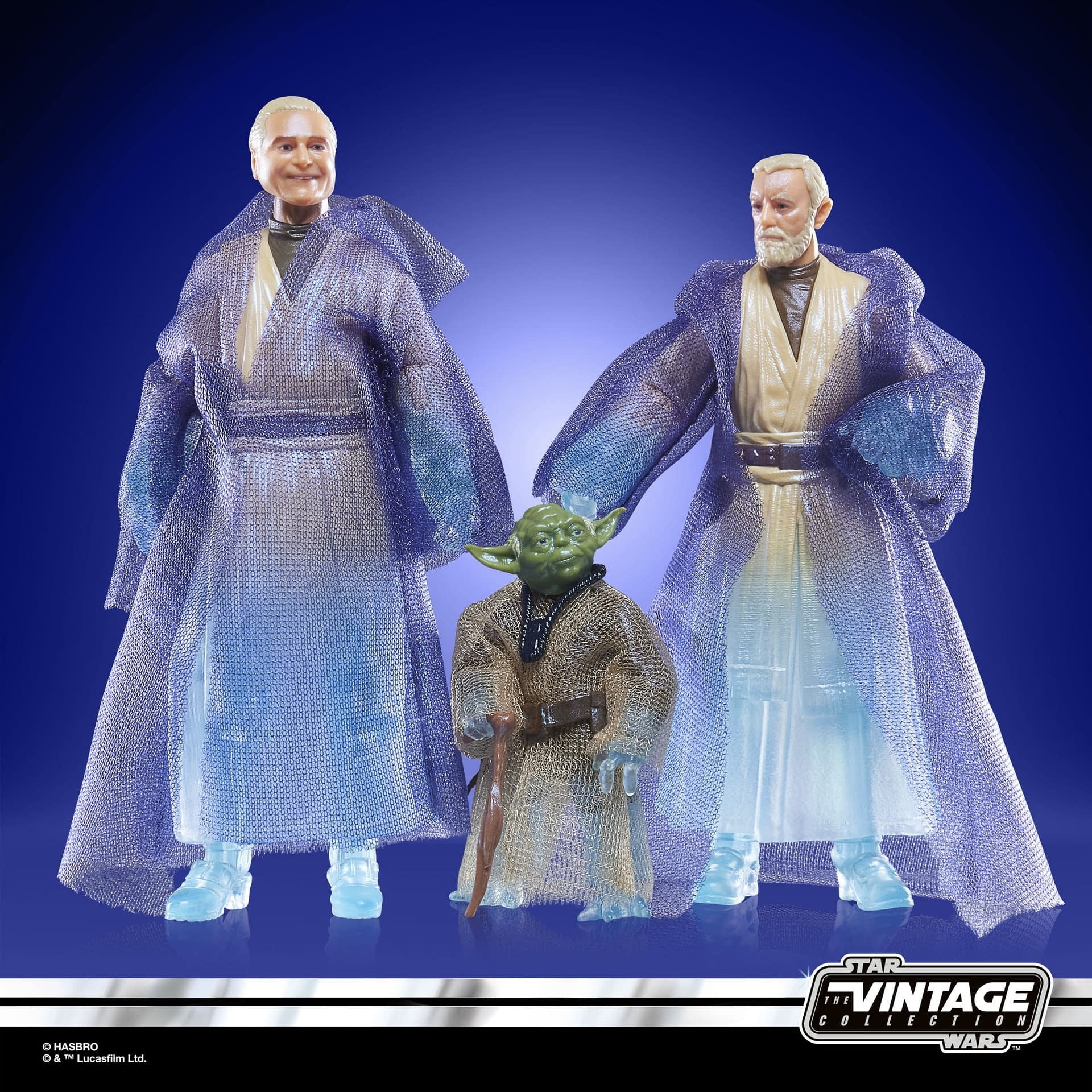 Star Wars The Vintage Collection Jedi Spirits 3-Pack Anakin Skywalker, Yoda, Obi-Wan Kenobi Exclusive Action Figure