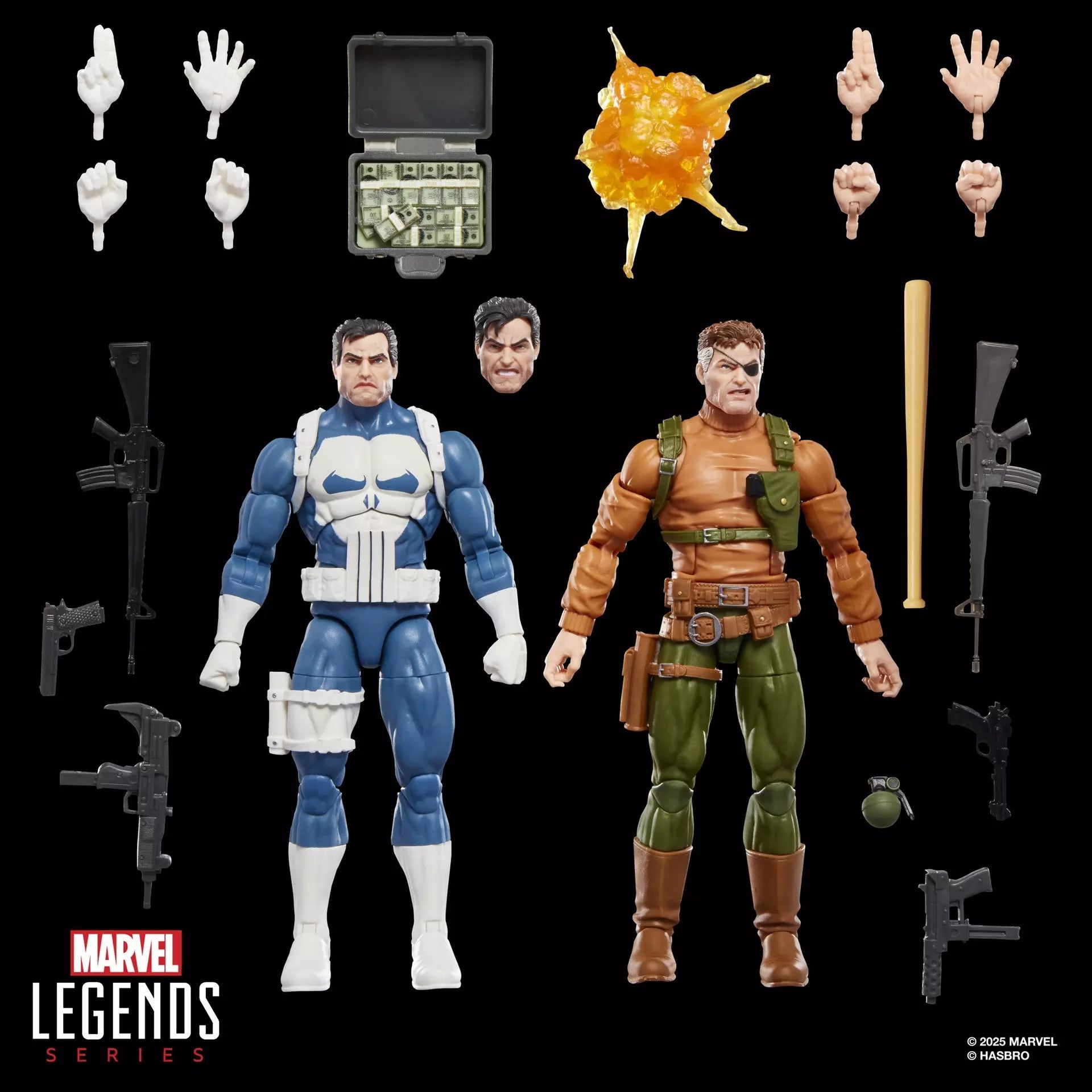 Marvel Legends The Punisher and Nick Fury 2 Pack Action Figure