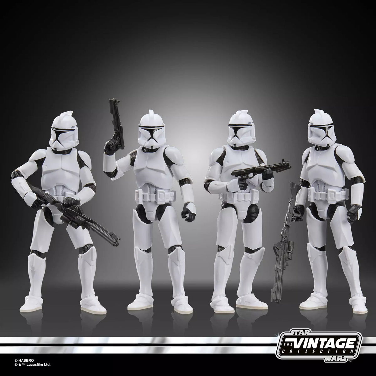 Star Wars Vintage Collection Phase I Clone Trooper F3309 3.75" Action Figure 4-Pack