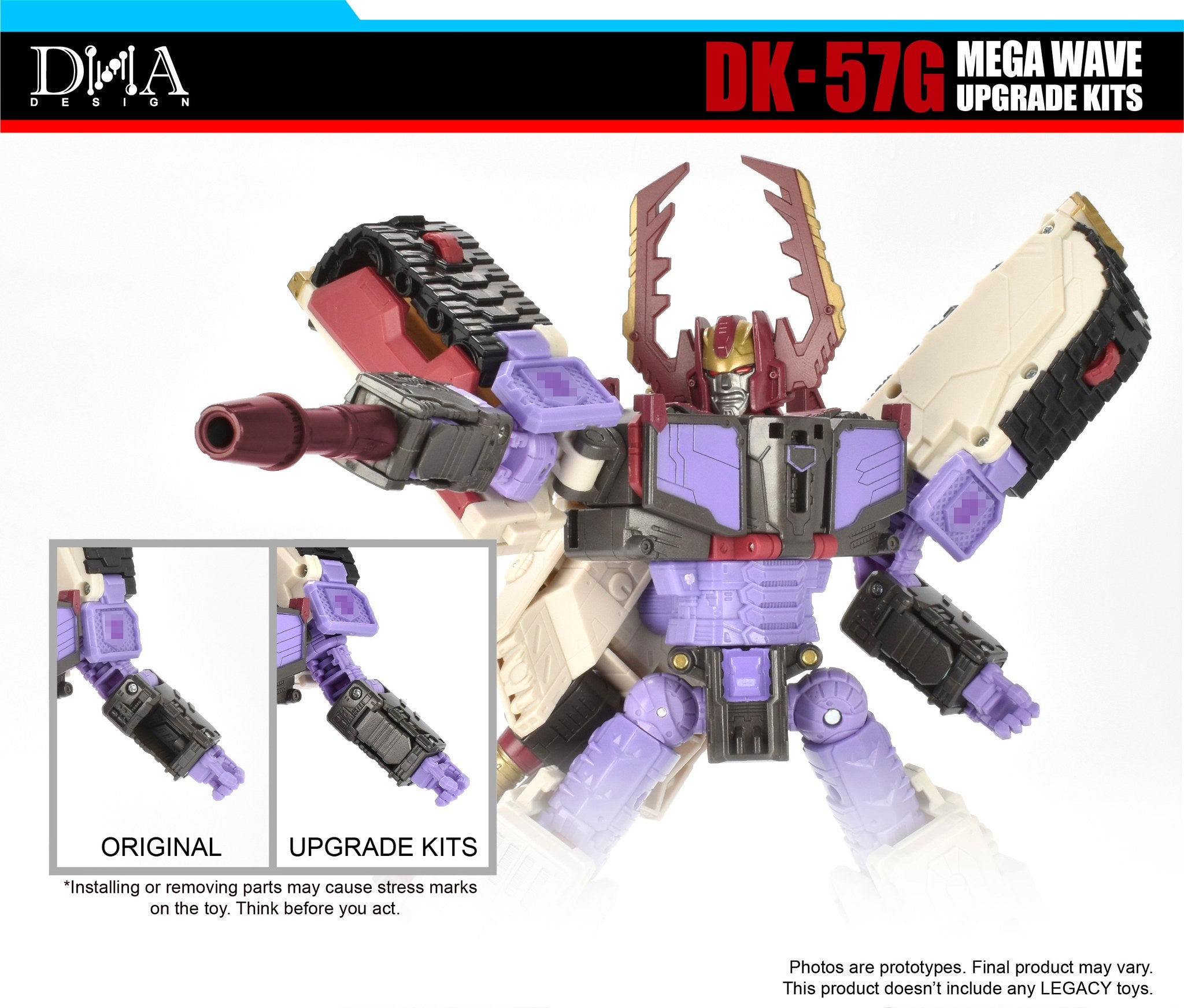 DNA Design DK-57G Upgrade Kit for Mega Wave (Legacy United Leader Galvatron)